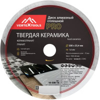 Диск алмазный по керамике Vertextools 200x25.4x1.6 мм