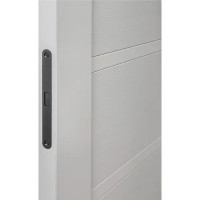 Дверь межкомнатная глухая Легда-28.1 60x200 см полипропилен цвет серое дерево с замком и петлями
