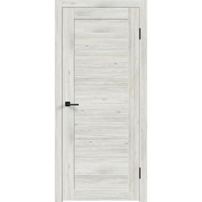 Дверь межкомнатная глухая с замком и петлями в комплекте Тиволи 90x200 см ПВХ цвет рустик серый