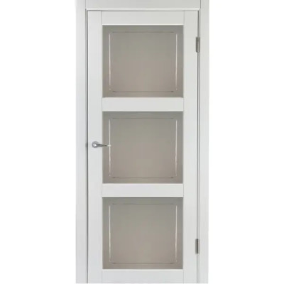 Дверь межкомнатная Адажио остекленная HardFlex ламинация цвет белый 80x200 см (с замком и петлями)