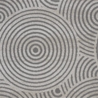 Ковровое покрытие «Фризе Тач Круги» 4 м, цвет бежевый