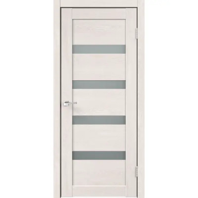 Дверь межкомнатная остекленная без замка и петель в комплекте Лайн 2 90x200 см HardFlex цвет дуб тернер белый