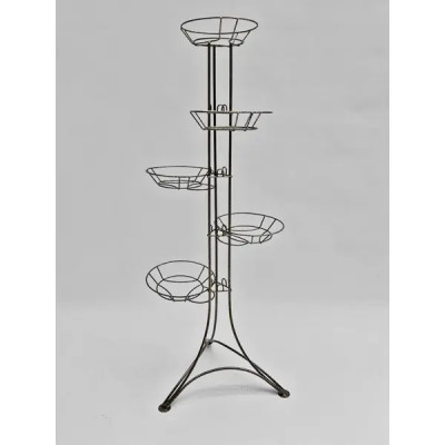 Стойка для цветов Ирис-5 43x38x118 см металл цвет черный