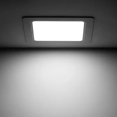 Светильник точечный светодиодный Gauss Downlight квадрат под отверстие 135 мм, 4 м², нейтральный белый свет, цвет белый