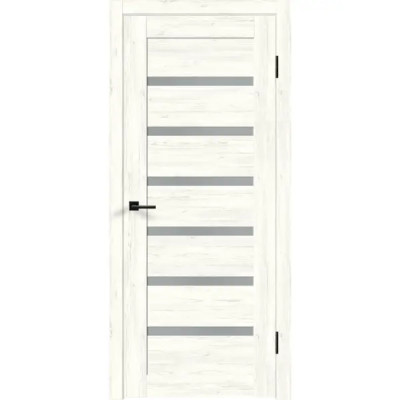 Дверь межкомнатная остекленная с замком и петлями в комплекте Кельн 80x200 см HardFlex цвет сосна арктическая