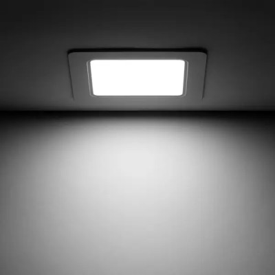 Светильник точечный светодиодный Gauss Downlight квадрат под отверстие 110 мм, 3 м², нейтральный белый свет, цвет белый