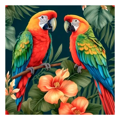 Картина на холсте Канвас 30x30 см цвет разноцветный