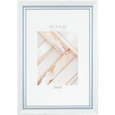 Рамка Мирам 20x30 см пластик цвет бело-серый