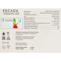 Настенный светильник светодиодный Escada 10206/SG цвет черно-золотой
