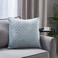 Подушка Velvet 50x50 см цвет серо-зеленый Sage 4