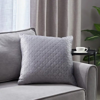Подушка Velvet 50x50 см цвет серый Granit 3