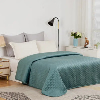 Покрывало Velvet 200x220 см полиэстер цвет зеленый