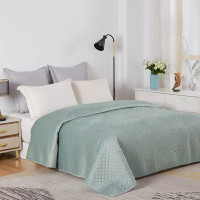 Покрывало Velvet 200x220 см полиэстер цвет серо-зеленый