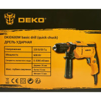 Дрель сетевая ударная Deko DKID600W 063-4162, 600 Вт