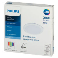Светильник точечный светодиодный встраиваемый Philips LED20 под отверстие 200 мм 1 м² нейтральный белый свет, цвет белый