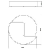 Люстра потолочная светодиодная «Slice» с пультом управления 16 м² регулируемый белый свет цвет белый