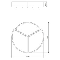 Люстра потолочная светодиодная Slice с пультом управления 18 м² регулируемый белый свет цвет черный