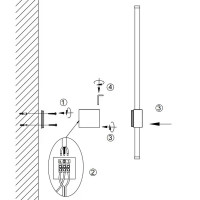 Настенный светильник светодиодный Freya «Макото» цвет черный