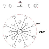 Люстра потолочная Celebrity 16 ламп 12 м² цвет белый