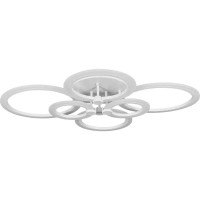 Люстра потолочная светодиодная Escada Orbita 10224/6LED 103W с пультом управления, 33 м², регулируемый белый свет, цвет белый