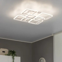 Люстра потолочная светодиодная Escada 10219/8LED 130W с пультом управления, 38 м², регулируемый белый свет, цвет белый