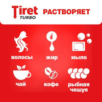 Гель для удаления засоров в трубах Tiret Turbo 1 л