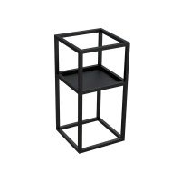 Подставка для цветочного горшка 25x50x25 см с полкой сталь