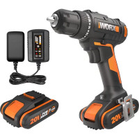 Дрель-шуруповерт аккумуляторная Worx WX100.3, 20 В Li-ion 2x2 Ач