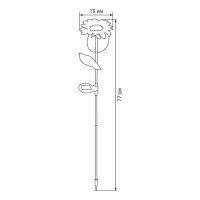 Светильник в грунт Uniel Sunflower USL-S-814/PT700 на солнечных батареях 77 см цвет золотой 1 режим теплый белый свет