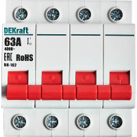 Автоматический выключатель Dekraft ВН-102 4P C63 А 6 кА
