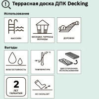 Террасная доска ДПК Decking цвет Медовый клен 3000x150x24 мм двусторонняя вельвет/структура дерева 0.45 м²