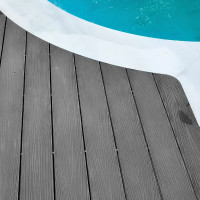 Террасная доска ДПК Decking цвет Дымчатый дуб 3000x150x24 мм двусторонняя вельвет/структура дерева 0.45 м²