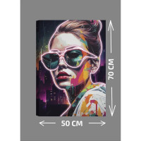 Картина Ночной неон 50x70 см