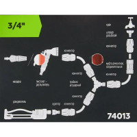 Коннектор для шланга с автостопом Amigo 74013 3/4\
