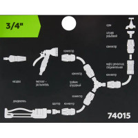 Коннектор для шланга Amigo 74015 3/4\