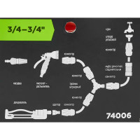 Муфта соединительная для шланга Amigo 74006 3/4\