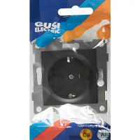 Розетка встраиваемая Gusi Electric Ugra с заземлением цвет графит