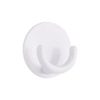 Крючок самоклеящийся круглый цвет белый