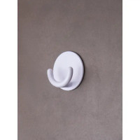 Крючок самоклеящийся круглый цвет белый