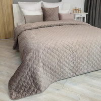 Покрывало Verona 220x240 см бархат цвет серый Granit 3