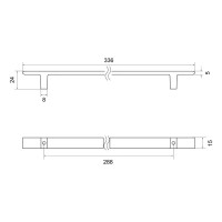Ручка-скоба мебельная Culina 288 мм цвет матовая бронза