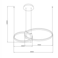 Умная люстра потолочная светодиодная Schaffner Spin 2935-600/400 14 Вт регулируемый белый свет цвет белый