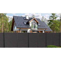 Забор-жалюзи Вершина 2x2.5 м цвет графит
