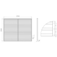 Забор-жалюзи Вершина 2x2.5 м цвет коричневый