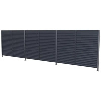 Забор-жалюзи Вершина 2x2.5 м цвет графит