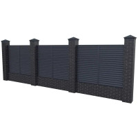 Забор-жалюзи Вершина 2x2.5 м цвет графит