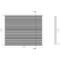 Забор-жалюзи Кавказ 2x2.5 м цвет коричнево-бежевый