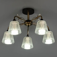 Люстра потолочная Wink Дарина A3453/5, 5 ламп, 15 м², цвет бронза/белый