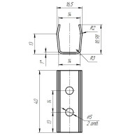 Крепеж для балясины 53x27 мм