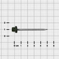 Саморезы кровельные с буром Standers оцинкованные 4.8x51 мм 160 шт. RAL 6005